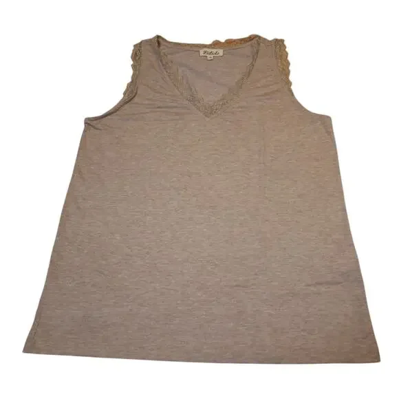 3PK Neutral Sleeveless Shell Tops Sz L Black Ivory Beige Workwear Basics EUC - Picture 4 of 16